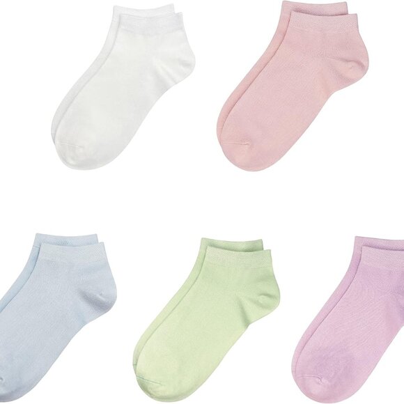 Unisex Bamboo School Socks - 5 Pairs, Lightweight & Stretchy for Active Kids - Picture 1 of 6